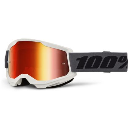 100% STRATA 2 Grau - Roter Spiegel 2026 Crossbrille