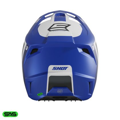Casque cross Shot SPEED HYBRID 2025 - Bleu / Fumé