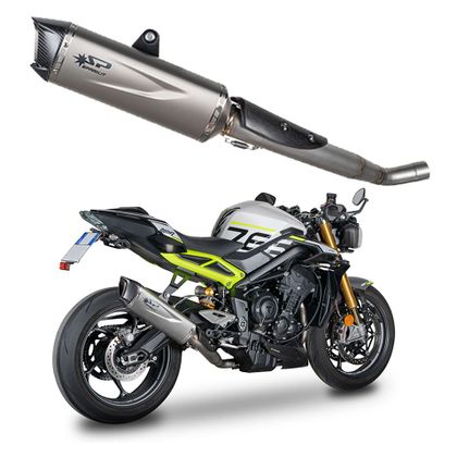 Silencieux Spark 3/4 LIGNE RACING Force EVO TITANE - Gris