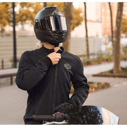 Blouson Moto Segura PYTHON - Noir / Blanc