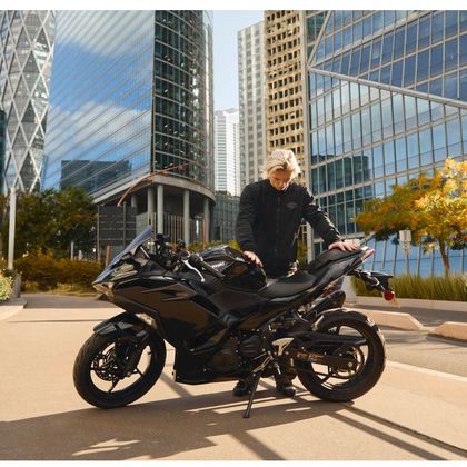 Blouson Moto Segura PYTHON - Noir / Blanc