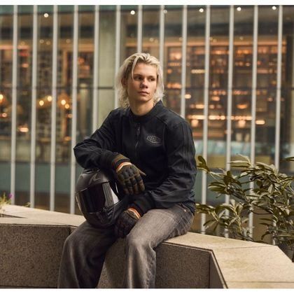 Blouson Moto Segura PYTHON - Noir / Blanc