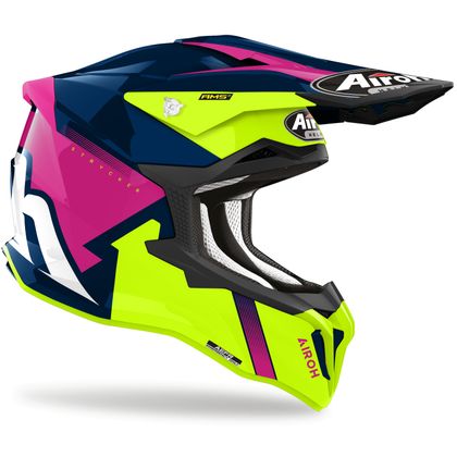 Casco de motocross Airoh STRYKER - BLAZER 2023 - Azul / Rosa