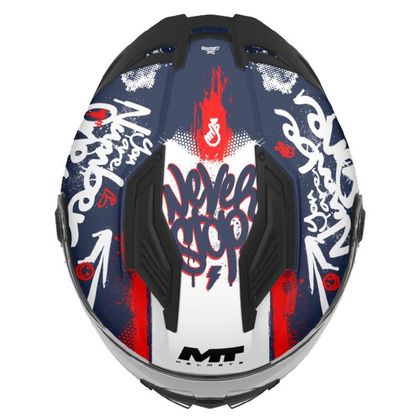 Casque intégral MT HELMETS STINGER 2 - ROCKET ENFANT - Bleu / Blanc