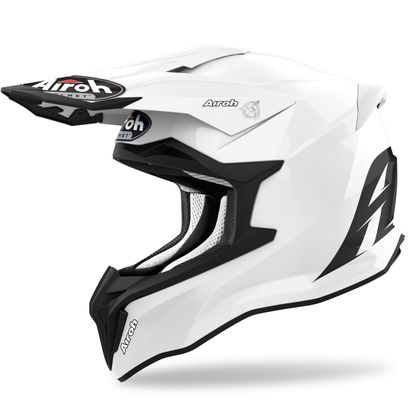 Casco de motocross Airoh STRIKER - COLOR - WHITE GLOSS 2023 - Blanco / Negro Ref : AR1113 