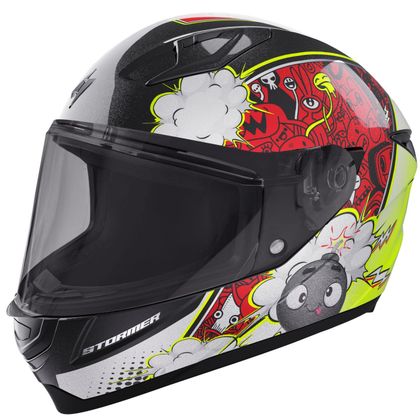 Stormer STRIKE KID BOOM Integraalhelm - Rood / Geel Ref: SR0089 