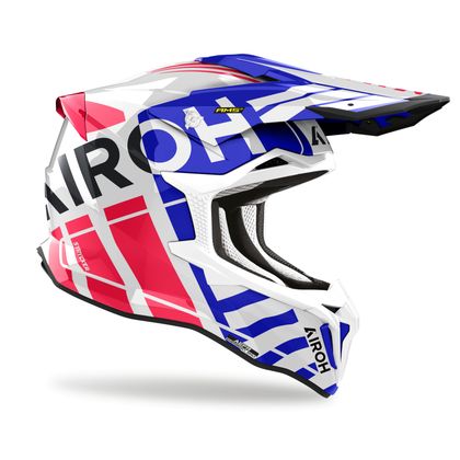 Casco de motocross Airoh STRYKER - BRAVE 2024 - Azul / Rojo