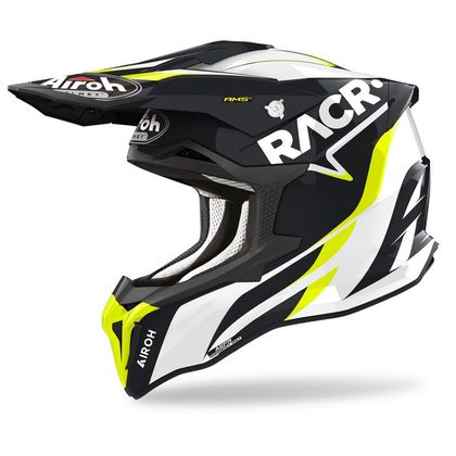 Casco de motocross Airoh STRYKER - RACR 2023 - Negro / Blanco