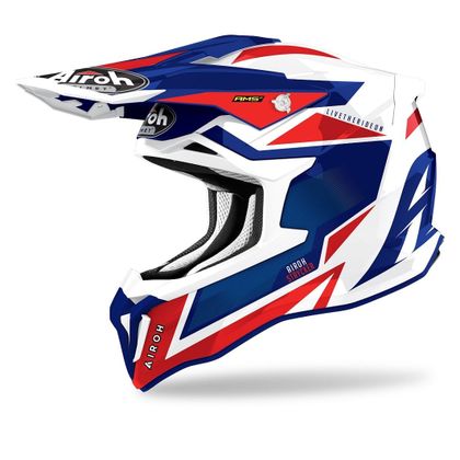 Casco de motocross Airoh STRIKER - AXE - BLUE RED GLOSS 2022 - Azul / Rojo