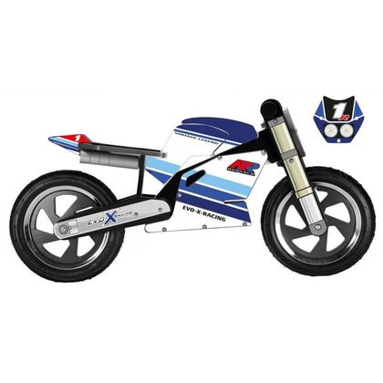 Bicicleta de equilibrio Evo-X Racing KIDDI MOTO GSXR VINTAGE - Negro / Azul