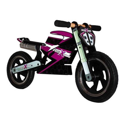 Bicicleta de equilibrio Evo-X Racing KIDDI MOTO Fuchsia - Negro / Rosa