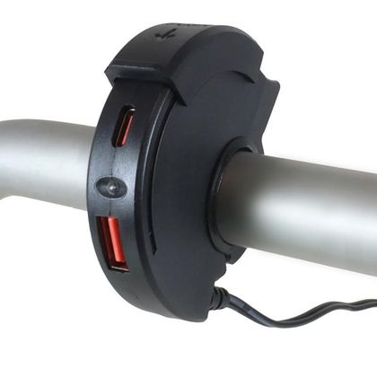 Chaft double USB (1 x usb - 1x usb-c) Ladegerät - Schwarz Ref : CF0291 / IN1797 