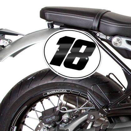 Adesivi Moto Barracuda Numero 8 universale - Nero