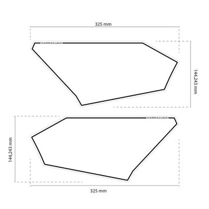 Carena numero laterali Barracuda kit completo (supporto e portanumero)