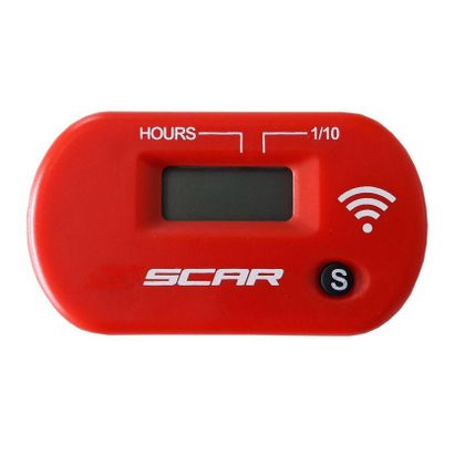 Compteur d'heures Scar sans fils Universel - Rouge