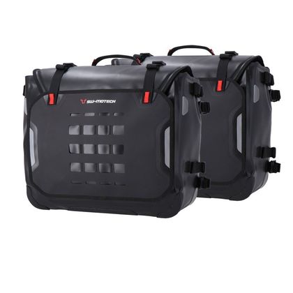 Sacoches cavalières SW-MOTECH SysBag WP L/L  (27-40 litres x 2) complet avec support - Noir Ref : BC.SYS.01.079.21000/ / BC.SYS.01.079.21000/B 