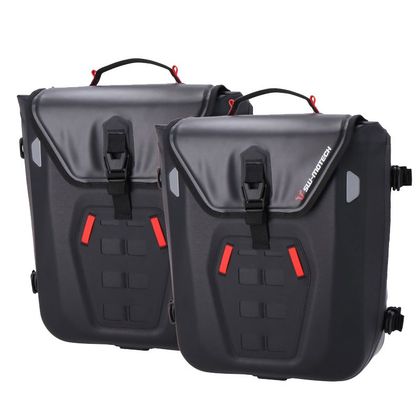 Alforjas laterales SW-MOTECH SysBag WP M/M (17-23 litros x 2) completo con soporte - Negro Ref : BC.SYS.01.331.31000/ / BC.SYS.01.331.31000/B 