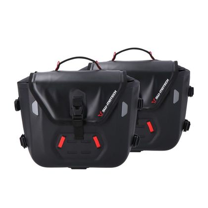 Alforjas laterales SW-MOTECH SysBag WP S/S (12-16 litros x 2) completo con soporte - Negro Ref : BC.SYS.01.979.31000/ / BC.SYS.01.979.31000/B 