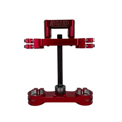 Tés de fourche Bud Racing complet V2 offset 22 - Noir / Rouge
