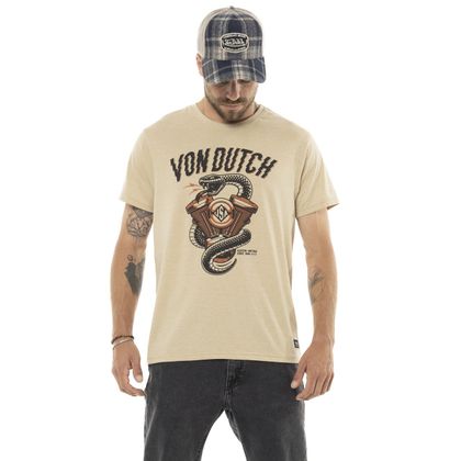 Von Dutch VIBRA Short-sleeved T-Shirt - Beige Ref : VDH0348 