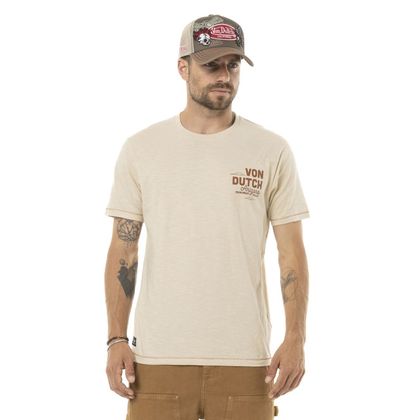 Von Dutch ARIZONA T-shirt met korte mouwen - Beige Ref: VDH0390 