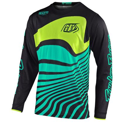 Camiseta de motocross TroyLee design GP AIR - DRIFT - BLACK TURQUOISE 2020 Ref : TRL0523 