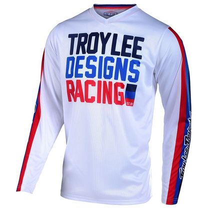 Camiseta de motocross TroyLee design GP AIR - PREMIX 86 - WHITE 2019 Ref : TRL0322 