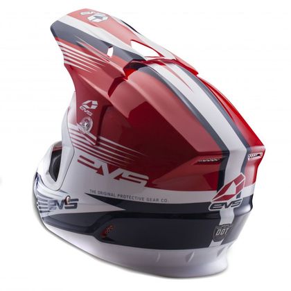 Casque cross EVS T5 WORKS RED WHITE BLUE  2017