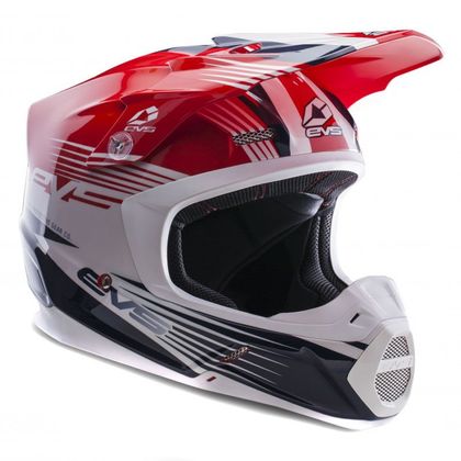 Casque cross EVS T5 WORKS RED WHITE BLUE  2017 Ref : EVS0783 