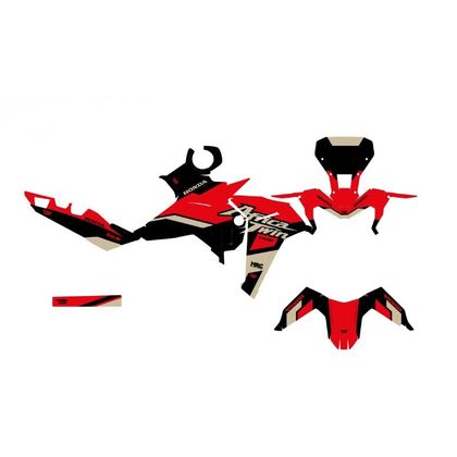 Kit déco RiderUnik TAK RED - Noir / Rouge