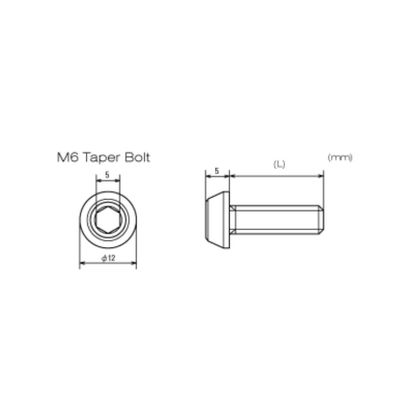 DRC M6 16MM Blauw 4PCS Schroevenkit Universeel - Blauw