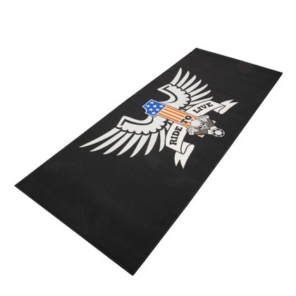 BIKETEK CUSTOM AMERICAN EAGLE RIDE TO LIVE 250x100cm Environmental carpet - Black