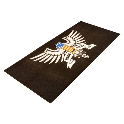 BIKETEK MOTO SERIES 3 AMERICAN EAGLE - RIDE TO LIVE - 190x80cm Environmental carpet - Black