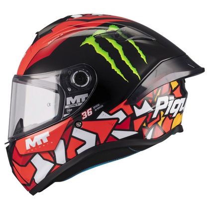Casque intégral MT HELMETS TARGO S - PIQUERAS - Noir / Rouge Ref : MTH0195 