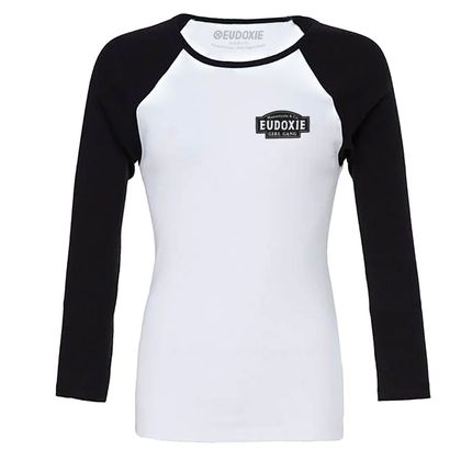 Maglietta maniche lunghe Eudoxie BASEBALL - Bianco Ref : EUD0020 