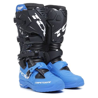 Botas de motocross TCX Boots COMP EVO 2 - MICHELIN - BLACK BLUE 2023 - Negro / Azul Ref : OX0348 