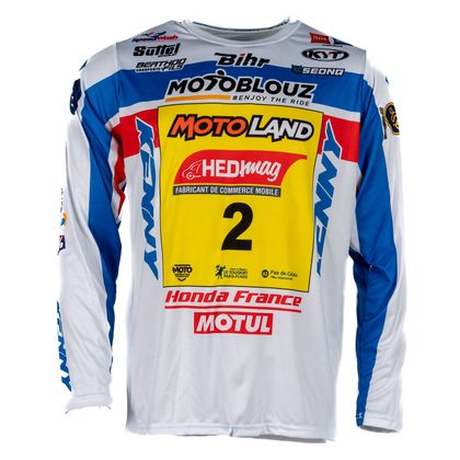 Maillot cross Kenny REPLICA HONDA MOTOBLOUZ SR LARS VAN BERKEL 2025 - Bleu / Blanc