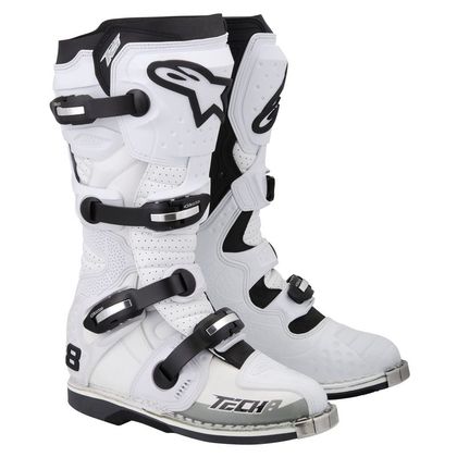 Bottes cross Alpinestars TECH 8 RS WHITE VENTED 