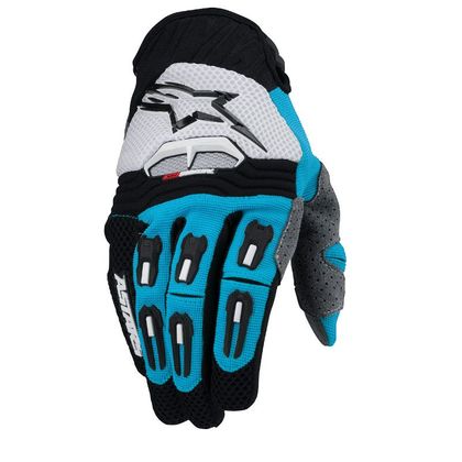 Gants cross Alpinestars Techstar glove bleu noir 