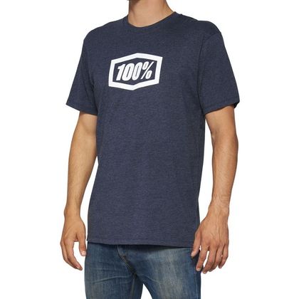 T-Shirt manches courtes 100% ICON - Bleu / Rouge Ref : CE1292 