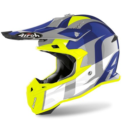 Casco de motocross Airoh TERMINATOR OPEN VISION - SHOT -BLUE GLOSS 2020 Ref : AR0992 