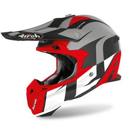 Casco de motocross Airoh TERMINATOR OPEN VISION - SHOT - RED MATT 2020 Ref : AR0993 