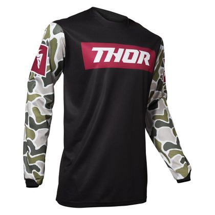 Camiseta de motocross Thor PULSE - FIRE - OFFROAD - BLACK MAROON 2020 Ref : TO2473 