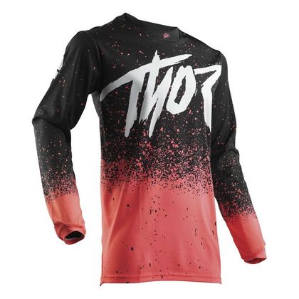 Camiseta de motocross Thor PULSE HYPE CORAL BLACK 2018 Ref : TO2052 