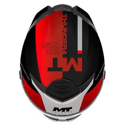 MT HELMETS THUNDER 4 SV - WAVES Integralhelm - Schwarz / Rot