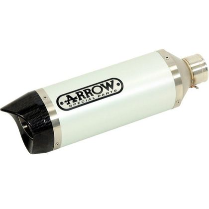 Silencioso Arrow Aluminio blanco Street Thunder terminación de carbono Ref : 51510AKB / CMB51510AKB+51010KZ 