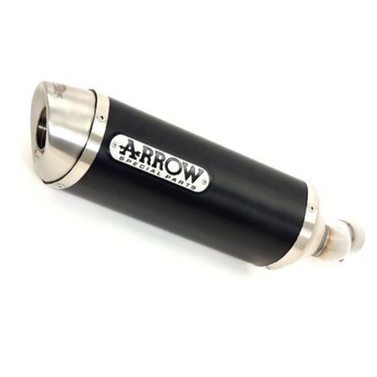 Silenziatore Arrow in alluminio scuro Race-tech con fondello in acciaio Ref : 71723AON1 / CMB71723AON+71482MI 