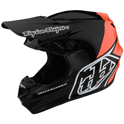 Casco de motocross TroyLee design GP - BLOCK - BLACK ORANGE 2020 Ref : TRL0489 