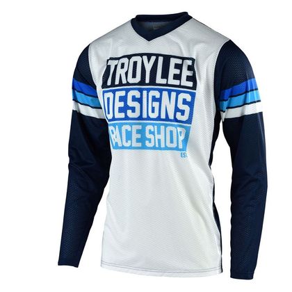 Camiseta de motocross TroyLee design GP AIR - CARLSBAD - WHITE NAVY 2020 Ref : TRL0415 