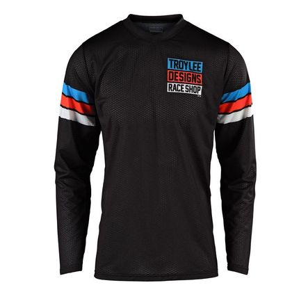 Camiseta de motocross TroyLee design GP AIR - SADDLEBACK - BLACK CYAN 2020